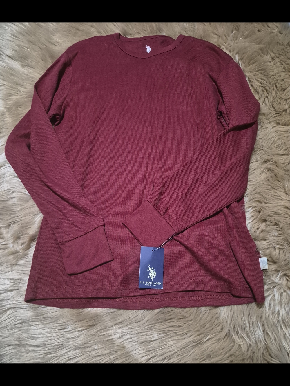 US Polo Assn Ribbed Thermal Long Sleeve Shirt